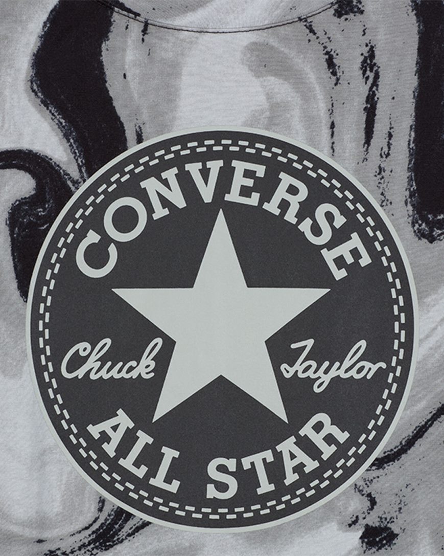 Girls' Converse Dye Printed Chuck Taylor Patch Boxy T-Shirts Black | AU 5E036D